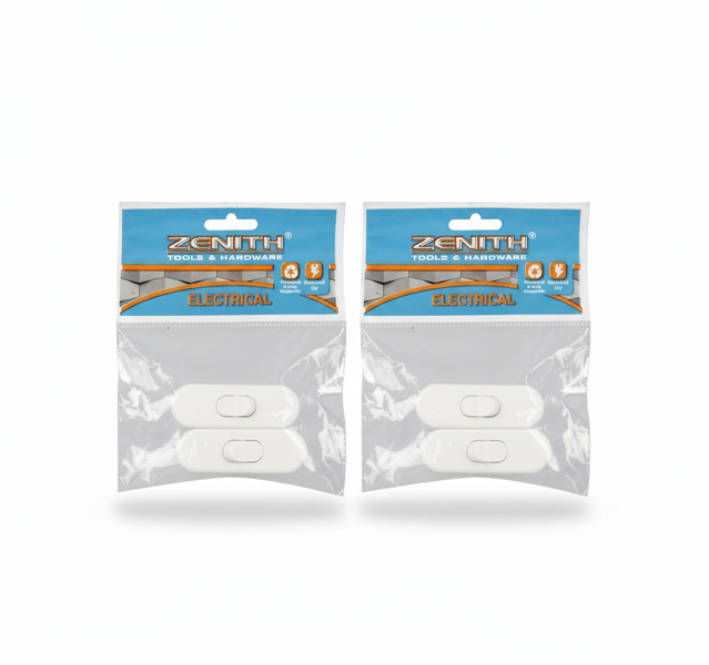 Zenith Dual-Pole 2 Piece White Electrical Switch for Lighting - 2 Pack
