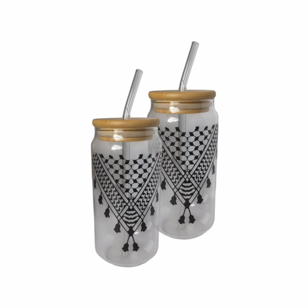 Mason Drinking Jars with Glass Straws 0.5L