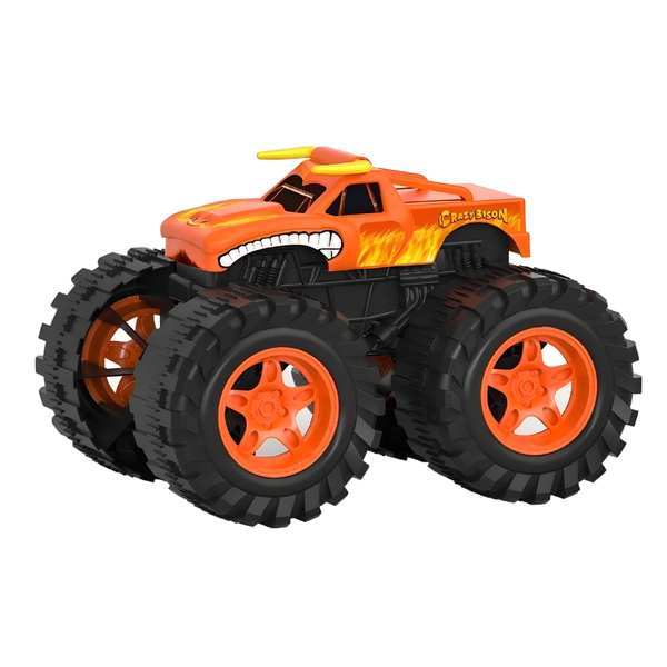 Fire Monster Truck Free Wheeling Toy - Toys for Boys 1:16 Scale