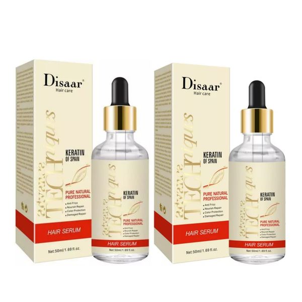 Lilhe Pack of 2 Keratin Hair Serum- 50 ml x 2