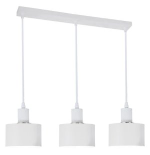Bright Star Lighting 3 Light Round Aluminium Pendant with Chrome Ring
