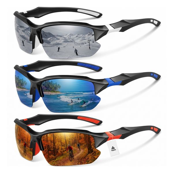 Topika - Polarised Sports Sunglasses, Cycling Glasses, Cycle Glasses