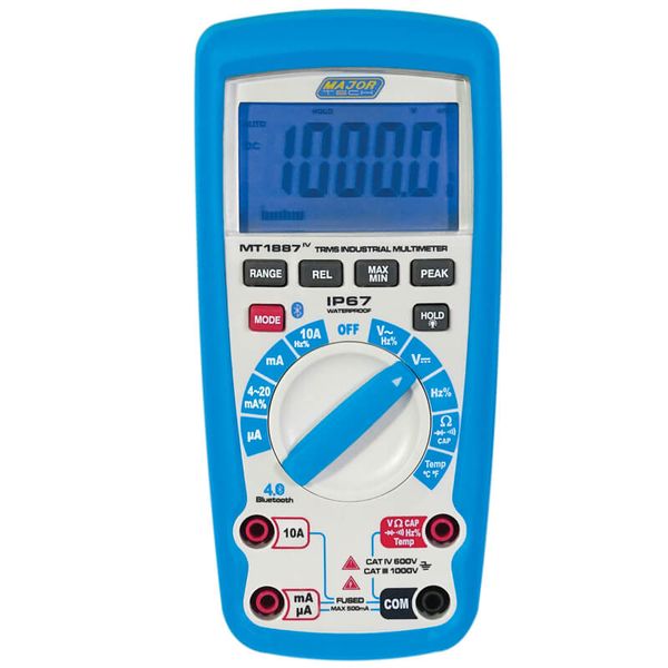 Major Tech 1500V DC IP67 True RMS Solar Bluetooth Multimeter