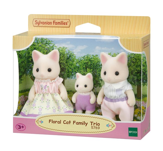 Sylvanian Families Floral Cat Family Trio