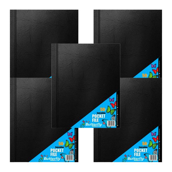 Butterfly Executive Pocket File - A4 50 m 50 Pocket Display Book x 10