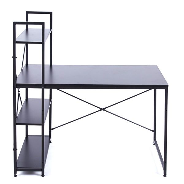 Furnny Computer Workstations with 4 Shelves Study Writing Desk Student Desk