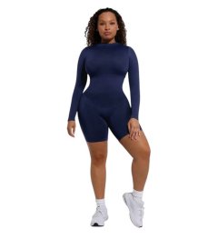 Gym Running Workout Casual Seamless Waist Cinching Tummy Control Jumpsuit