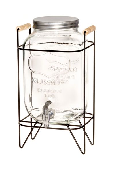 Elegant 5 Litre Glass Juice Dispenser With Stand