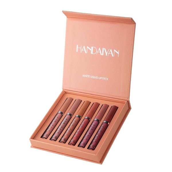 6 Shades of Handaiyan Matte liquid Lipstick Set