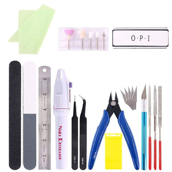 24 Piece Modellers Tool Kit with Case Gundam Model Basic Tools Set
