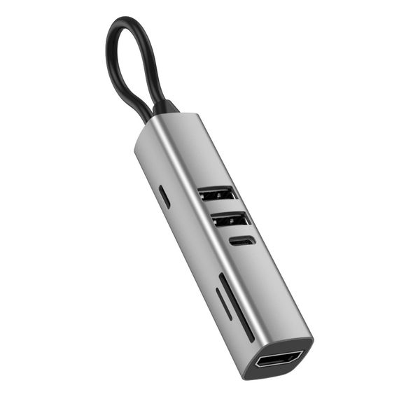 7-in-1 USB 3.0 Hub Dongle - Multifunction Portable High-Speed Data Hub