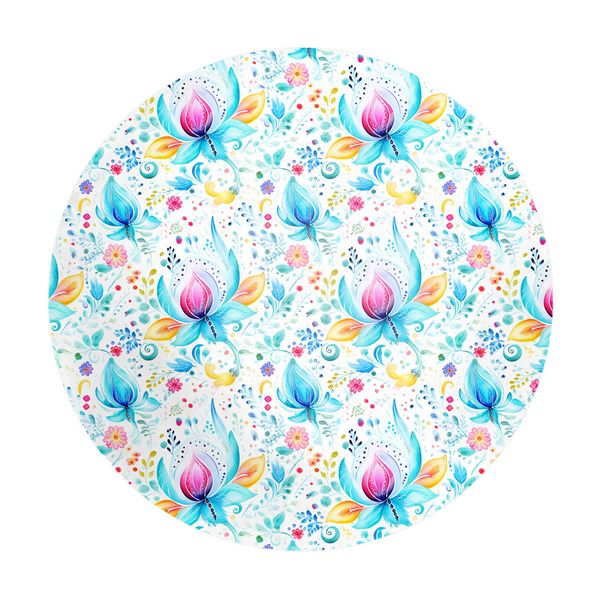 Pink-Blooms-Round-Tablecloth