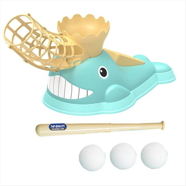 Baseball Pitching Machine Toy for Children with Bat and 3 Baseball