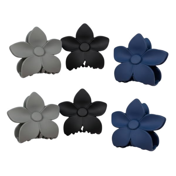 Pack of 6 Flower Hair Claw Clips
