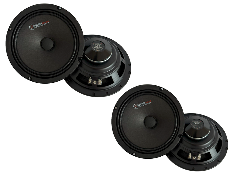 Powerbass MAESTRO-65PRO 6.5" 1200W NEO Mid Range Speakers - 4 Pack