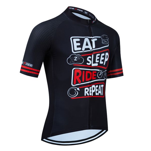 Cycling Jersey - Short Sleeve - Mens - Eat Sleep Ride Repeat