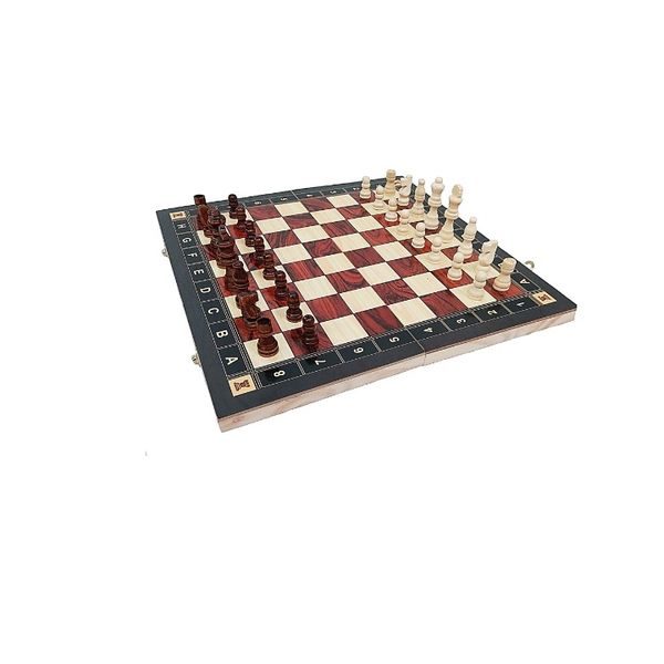 Time2Play Wooden Chess, Checkers and Backgammon Set