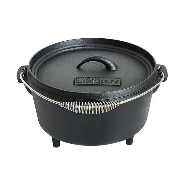 Lifespace Cast Iron Dutch Oven Bread Pot 24,5cm