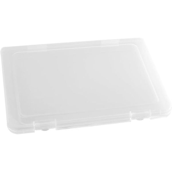 Portable A4 File Transparent Plastic Box Document Protector Desk Paper Case