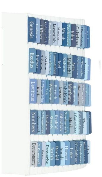 Bible Tabs - Laminated Christian Bible Tabs - Blue Theme
