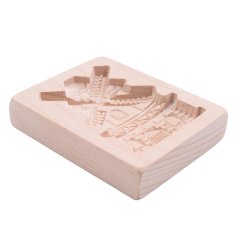 Wooden Cookie Mold Shortbread Mold DIY Cookie Mold 3D(Windmill)