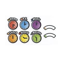 Learning Resources - Magnetic Daily Schedule Clocks - Time Teaching Set