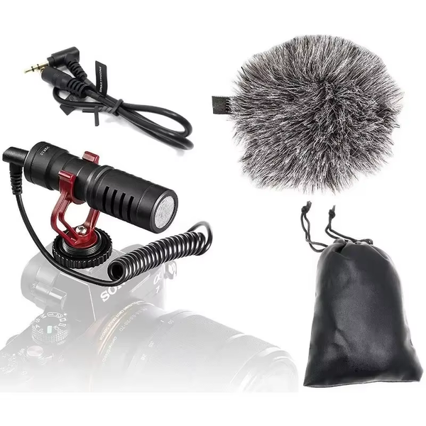 Mini Shotgun Microphone Wired Condenser Mic for Video Recording &amp; Live
