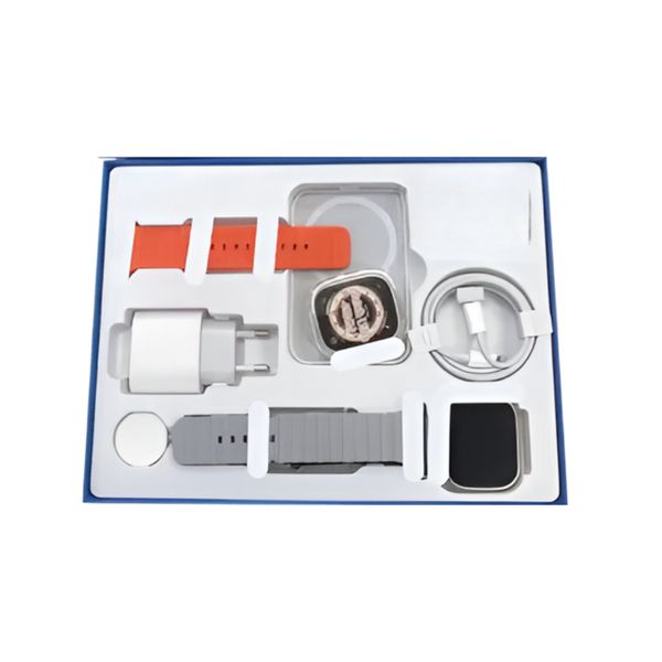 Bluetooth Smart Watch with Earphones, Wireless Charger &amp; Silicone Strap