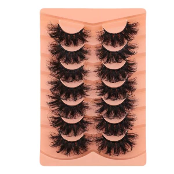Fluffy False Eyelashes 13-15mm Thick Long Volume Curled False Eyelashes