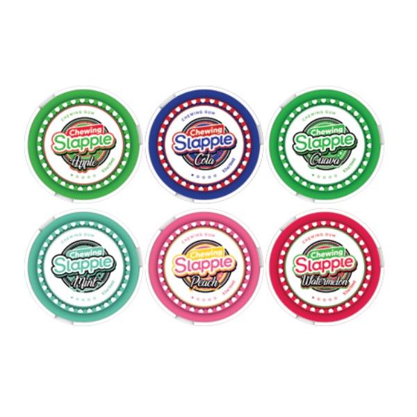 Slapple Nicotine Gum 2mg - 40 Pieces - 6 Flavour Combo