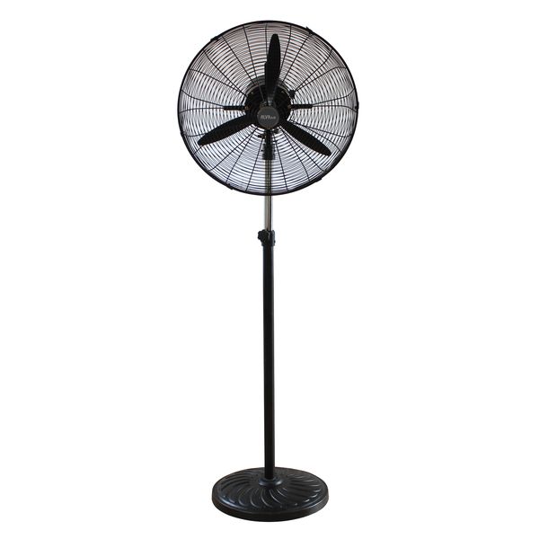 ALVA AIR 65cm Industrial Pedestal Fan Metal Telescopic (Matt Black)