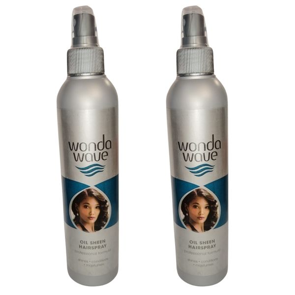 Wonda Wave - Oil Sheen Hairspray - 250ml Pack of 2