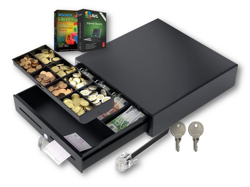 Cash Drawer Heavy Duty for POS Receipt Printer Cash Register RJ11