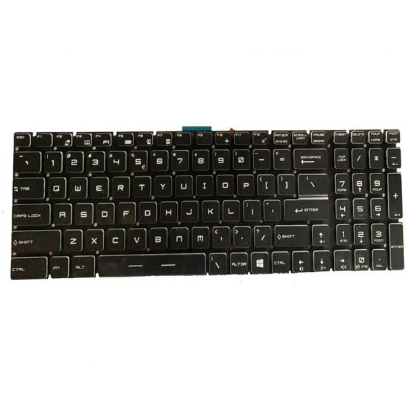 White backlit US Laptop Keyboard Compatible with MSI 16J2 16J3 16J4 16J5