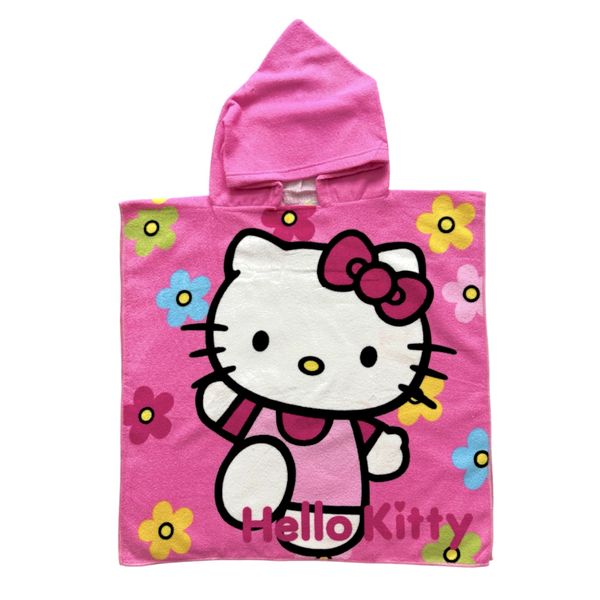 Kids Hooded Swim Towels Pink Hello Kitty