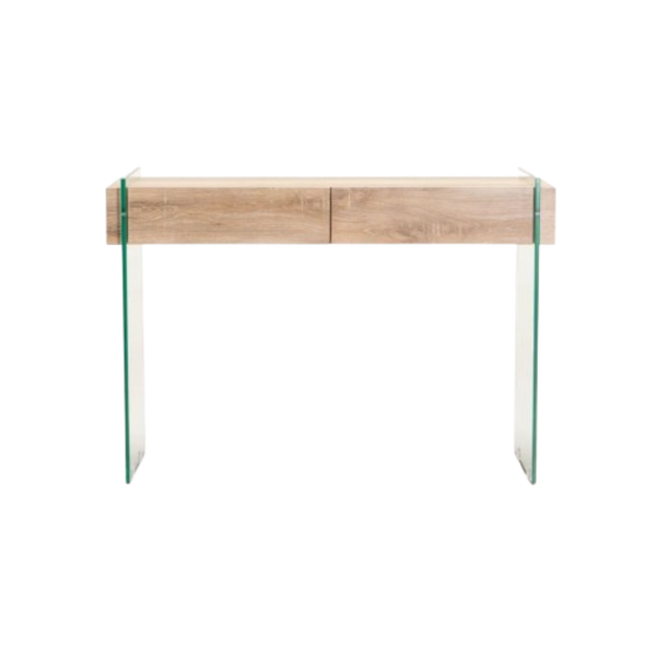 Curly Care - Juju 110x40cm 12mm Tempered Glass Console With Drawers