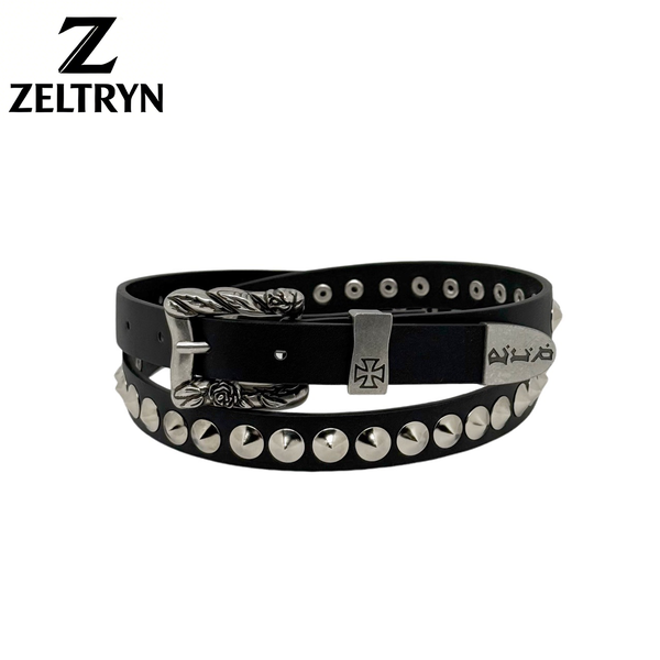ZELTRYN EDR Gloomy Rich Second Generation Studded Cross Metal Friend Belt