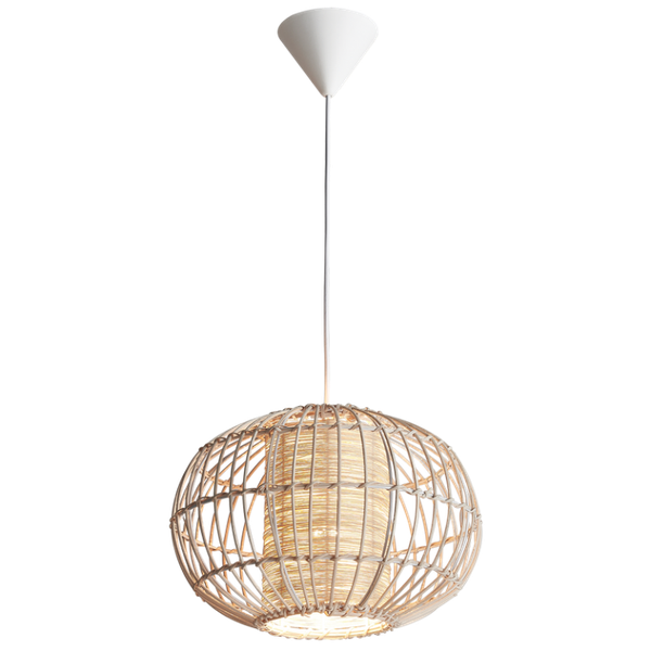 Round Decorative Twine Pendant with Inner Dome