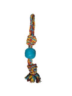 Rope Toy with Hard Durable Toy - For Chewing and Interactive Play 20cm