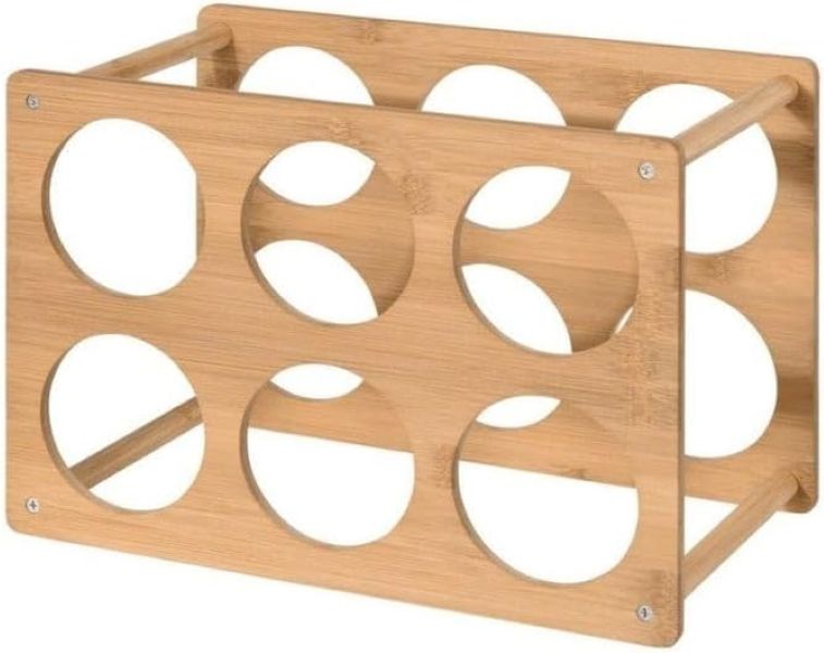 Kitchen Wine Rack Bamboo for 6 Bottles