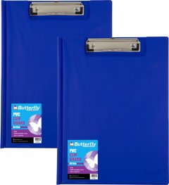 A4 Clipboard - Pvc With Cover (Blue) X2