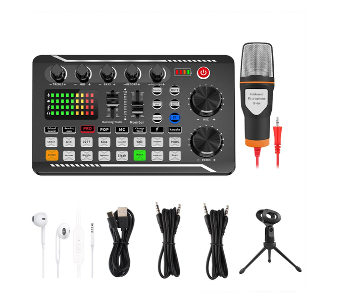 IPSTYLE Live Streaming Sound Card and Microphone Set