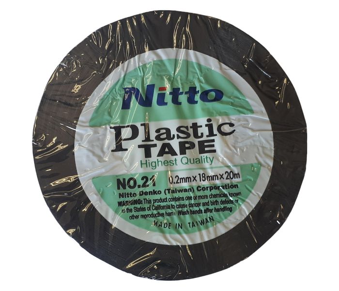 Nitto - Pvc Insulation Tape - Black - 18mm x 20m - 8 Pack