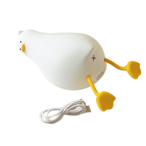 Silicone Rechargeable Led Duck Night Light Brightness Timer