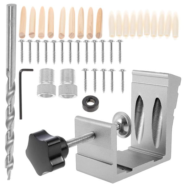 46 Degree Woodworking Slanted Hole Locator Drill Bit Kit Woodworking Guide