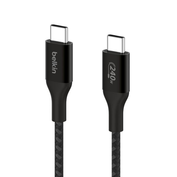 Belkin BoostCharge USB-C to USB-C Power charger cable, USB-IF certified fast charging cable with 240W Power Delivery for iPhone 16, 15, MacBook,