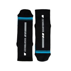Rugby Bricks Hot Stepper Gripper Socks Black/Lake Blue Size Uk 11-13