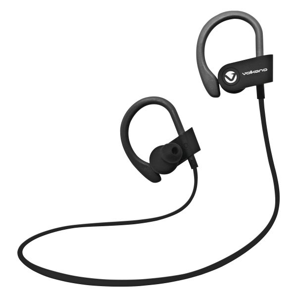 Volkano Sport Earphones Bluetooth Wireless - Race Series - Black