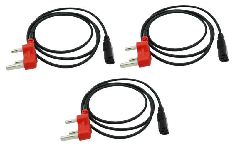 2m IEC Power Cord With Dedicated Plug Top Three-Pack: Pow-D 3 Pack