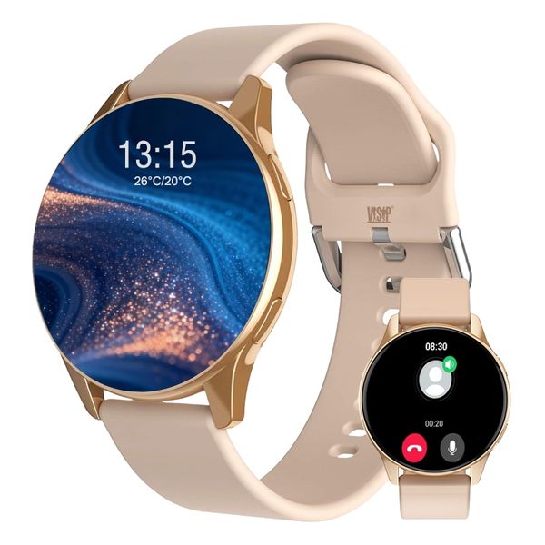 Women's Pink Smart Watch - Fitness &amp; Health Tracker with Heart Rate Monitor